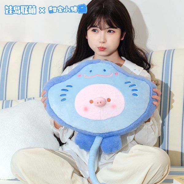 動物市集 甜寶小豬 娃娃 深海麼鬼魚抱枕 系列 盲盒 手伴 公仔 擺件 收藏品｜嗨寶好選物