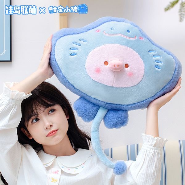 動物市集 甜寶小豬 娃娃 深海麼鬼魚抱枕 系列 盲盒 手伴 公仔 擺件 收藏品｜嗨寶好選物