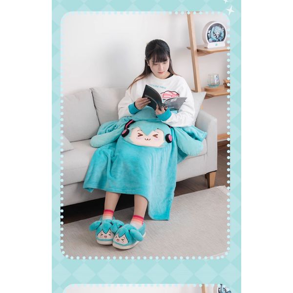 初音未來 瞇瞇眼系列 盲盒 手伴 公仔 擺件 扭蛋 收藏品 多功能毯子 抱枕 冷氣毯｜嗨寶好選物