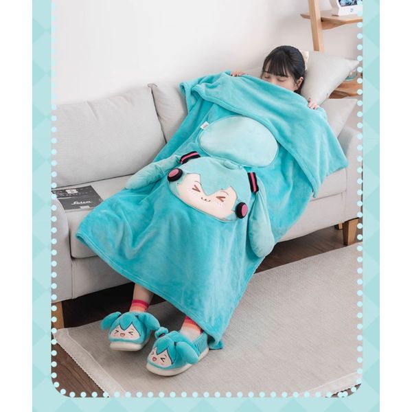 初音未來 瞇瞇眼系列 盲盒 手伴 公仔 擺件 扭蛋 收藏品 多功能毯子 抱枕 冷氣毯｜嗨寶好選物