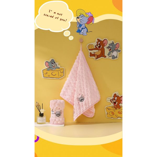 湯姆貓與傑利鼠 Tom and Jerry 貓與老鼠 生活用品系列 毛巾 方巾 吸水 柔軟浴巾｜嗨寶好選物