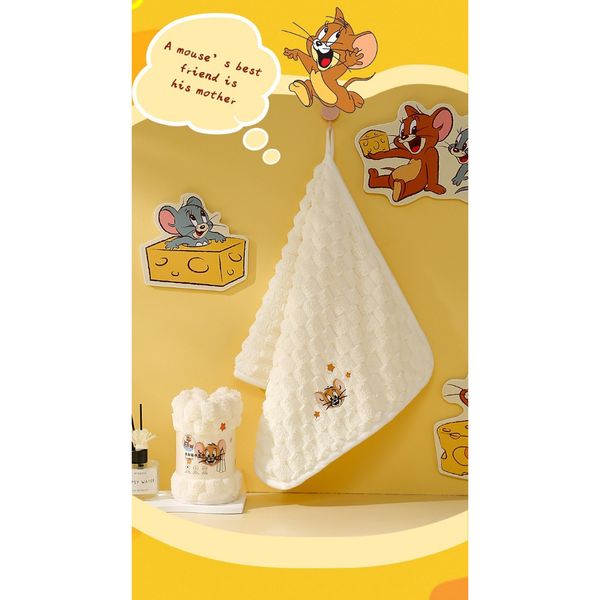 湯姆貓與傑利鼠 Tom and Jerry 貓與老鼠 生活用品系列 毛巾 方巾 吸水 柔軟浴巾｜嗨寶好選物