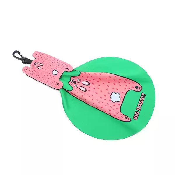 若愚工坊 清潔布 手機布 眼鏡布 相機布 粉紅肌肉猛男兔 肌肉兔  搞怪 粉紅兔 杯墊｜嗨寶好選物