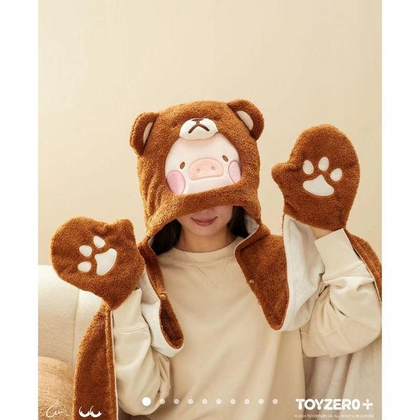 LULU豬  LULU 豬熊羊變裝系列 連帽空調毯 辦公毯 小被子 披肩 毯子｜嗨寶好選物