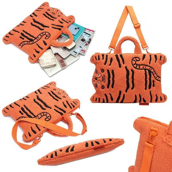 若愚工坊  可愛老虎 可愛兔子 粉紅肌肉猛男兔 肌肉兔 粉紅兔 手提 電腦包 手提包｜嗨寶好選物