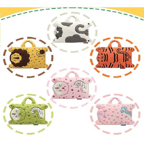 若愚工坊  可愛老虎 可愛兔子 粉紅肌肉猛男兔 肌肉兔 粉紅兔 手提 電腦包 手提包｜嗨寶好選物