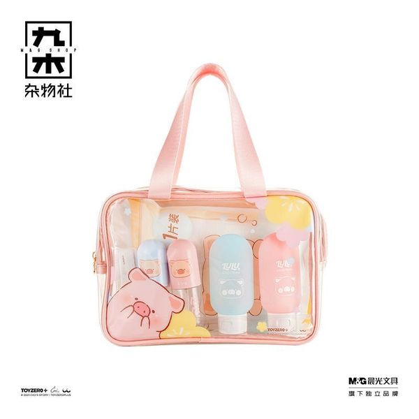 LULU豬 旅行套裝 收納包 化妝包 盥洗包  LULU 豬 盲盒 手伴 公仔 擺件 扭蛋 收藏品