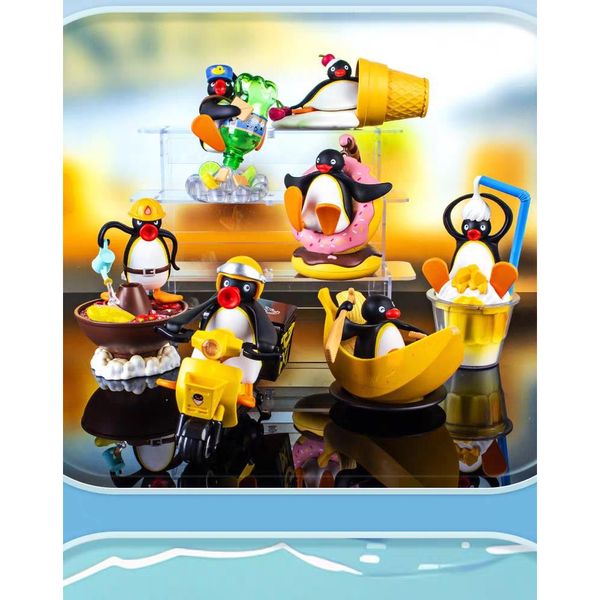  Pingu 企鵝家族 貪吃的小鵝 系列 鑰匙扣 毛絨掛件 系列 盲盒 手伴 公仔 擺件 收藏品｜嗨寶好選物