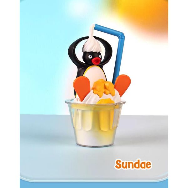  Pingu 企鵝家族 貪吃的小鵝 系列 鑰匙扣 毛絨掛件 系列 盲盒 手伴 公仔 擺件 收藏品｜嗨寶好選物