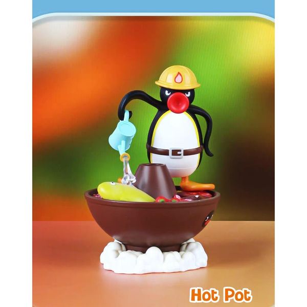  Pingu 企鵝家族 貪吃的小鵝 系列 鑰匙扣 毛絨掛件 系列 盲盒 手伴 公仔 擺件 收藏品｜嗨寶好選物