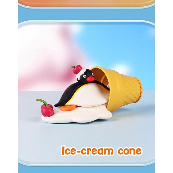  Pingu 企鵝家族 貪吃的小鵝 系列 鑰匙扣 毛絨掛件 系列 盲盒 手伴 公仔 擺件 收藏品｜嗨寶好選物
