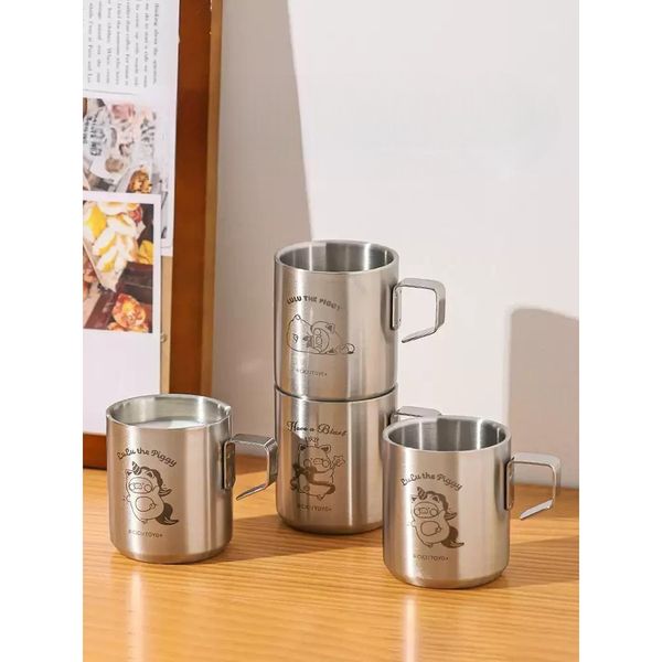 LULU豬 生活用品系列 不鏽鋼水杯 馬克杯 咖啡杯  LULU 豬  手伴 公仔 擺件 扭蛋 收藏品｜嗨寶好選物