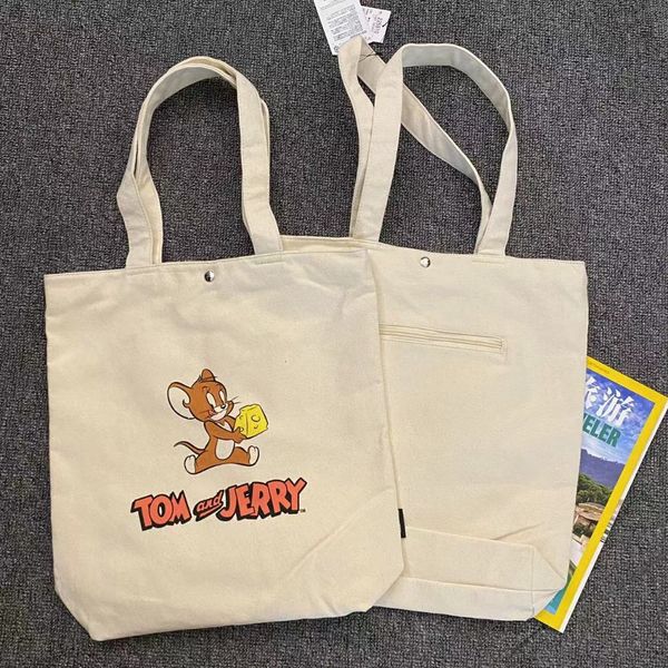  湯姆貓與傑利鼠 Tom and Jerry 貓與老鼠 印花購物袋 日本代購 環保袋 手提袋 帆布袋｜嗨寶好選物