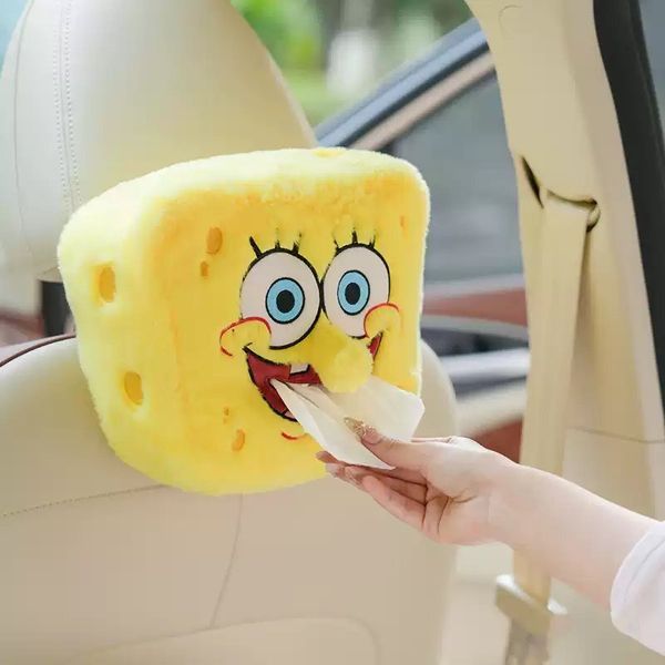 SpongeBob 海綿寶寶 派大星 紙巾盒 衛生紙巾 面紙盒 衛生紙套 車用衛生紙套｜嗨寶好選物