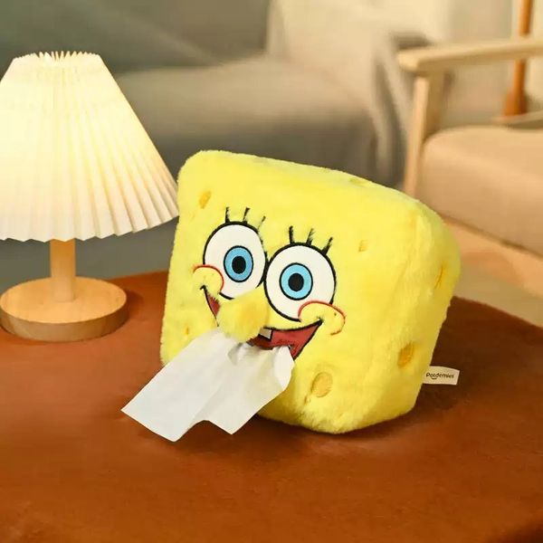 SpongeBob 海綿寶寶 派大星 紙巾盒 衛生紙巾 面紙盒 衛生紙套 車用衛生紙套｜嗨寶好選物