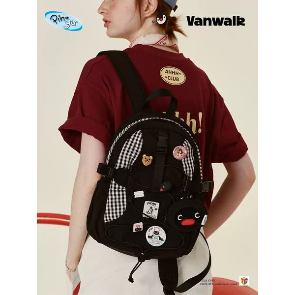 Pingu 企鵝家族 旅行 雙肩包 登山包 小背包 通勤包 出遊 輕便 書包 後背包｜嗨寶好選物