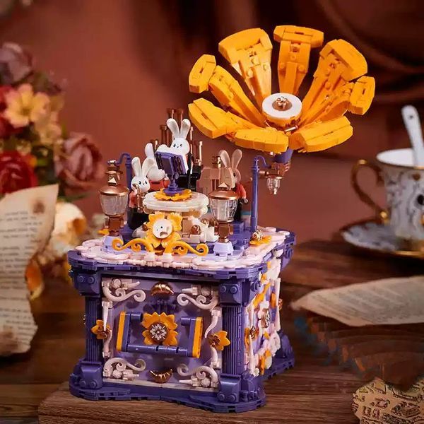 愛麗絲夢遊仙境 復古留聲機 3D拼圖 立體拼圖 益智遊戲 禮物 可愛擺件 拼裝玩具 積木模型｜嗨寶好選物