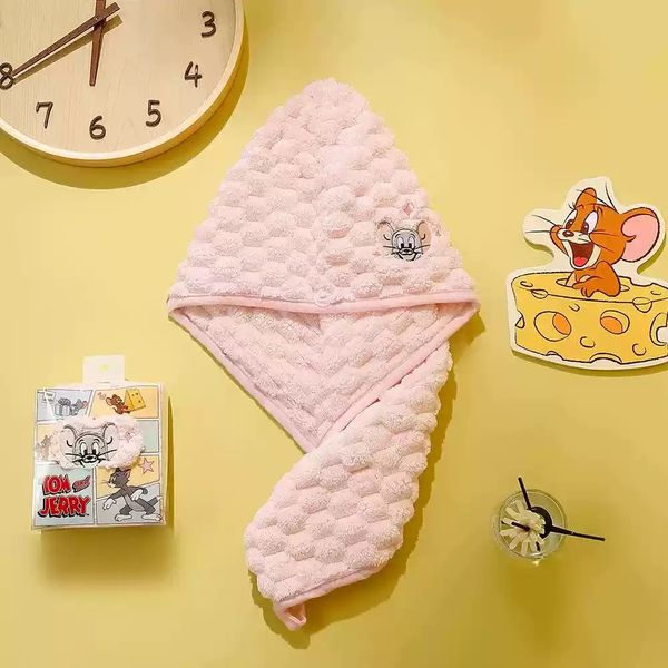 湯姆貓與傑利鼠 Tom and Jerry 貓與老鼠 生活用品系列 毛巾 乾髮帽 速乾 吸水｜嗨寶好選物