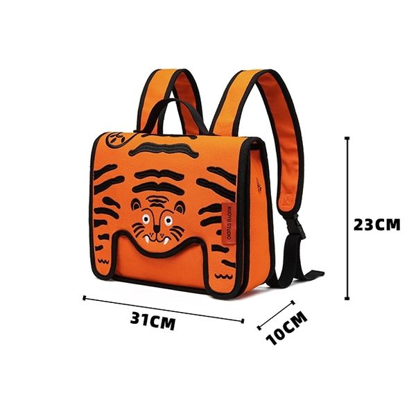 若愚工坊 可愛獅子 可愛貓咪 刺繡 粉紅肌肉猛男兔 肌肉兔  粉紅兔 翻蓋雙肩包 後背包 背包｜嗨寶好選物