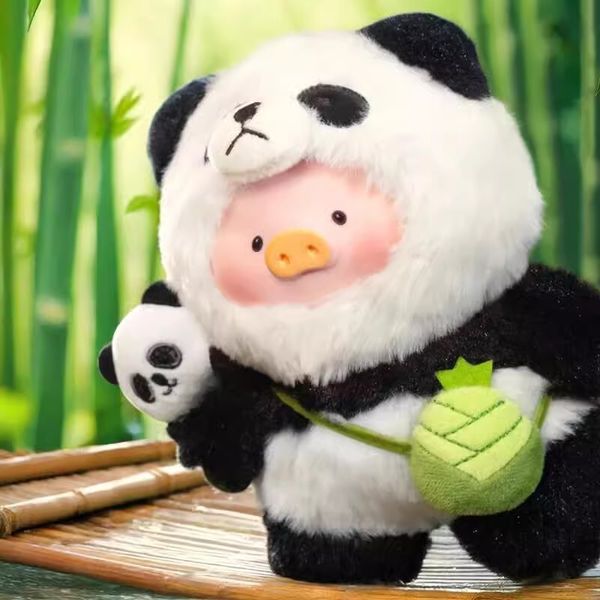 LULU豬 毛絨公仔 熊貓 絨毛公仔 LULU 豬 盲盒 手伴 公仔 擺件 扭蛋 收藏品｜嗨寶好選物