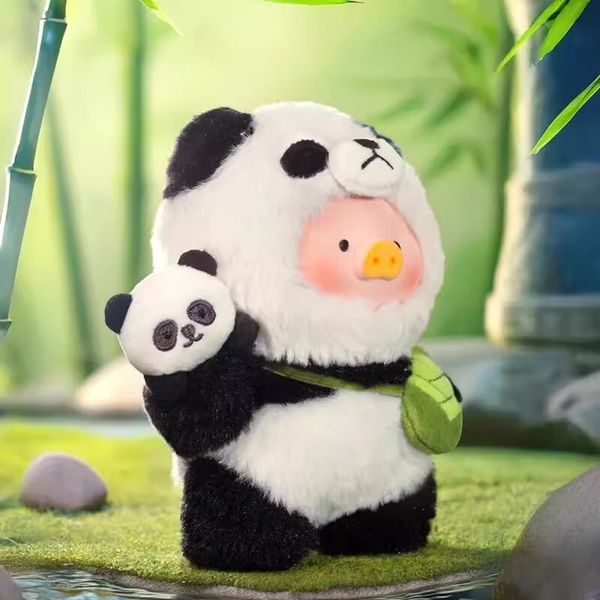 LULU豬 毛絨公仔 熊貓 絨毛公仔 LULU 豬 盲盒 手伴 公仔 擺件 扭蛋 收藏品｜嗨寶好選物