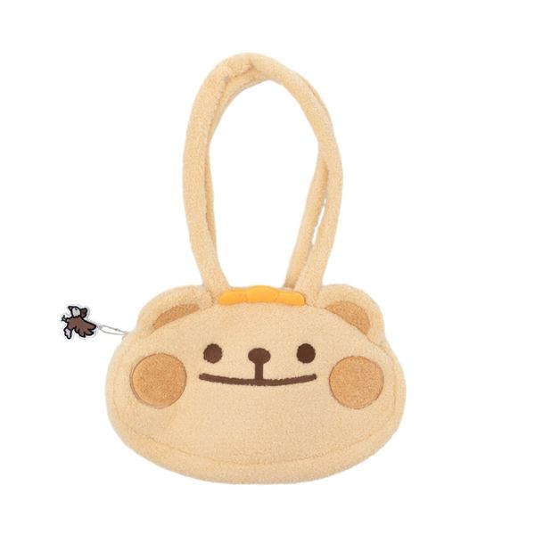  小熊蟲來囉 小熊蟲 肩背包 側背包 可愛托特包 小熊蟲毛絨單肩包 包包｜嗨寶好選物