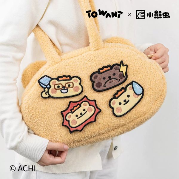  小熊蟲來囉 小熊蟲 瀏海魔法貼 碎髮貼 瀏海貼 瀏海固定 髮貼 可愛裝飾 頭髮神器 牢固魔鬼氈｜嗨寶好選物