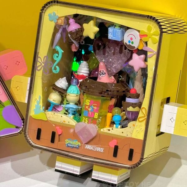 海綿寶寶 海派甜心 派對積木 3D拼圖 立體拼圖 益智遊戲 禮物 可愛擺件 拼裝玩具 積木模型｜嗨寶好選物