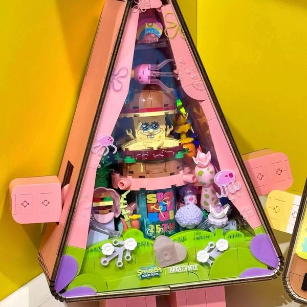 海綿寶寶 海派甜心 派對積木 3D拼圖 立體拼圖 益智遊戲 禮物 可愛擺件 拼裝玩具 積木模型｜嗨寶好選物