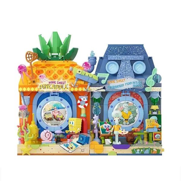 海綿寶寶 奇願窗台系列 鳳梨屋 3D拼圖 立體拼圖 益智遊戲 禮物 可愛擺件 拼裝玩具 積木模型｜嗨寶好選物