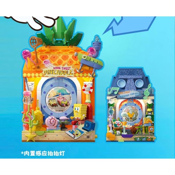 海綿寶寶 奇願窗台系列 鳳梨屋 3D拼圖 立體拼圖 益智遊戲 禮物 可愛擺件 拼裝玩具 積木模型｜嗨寶好選物