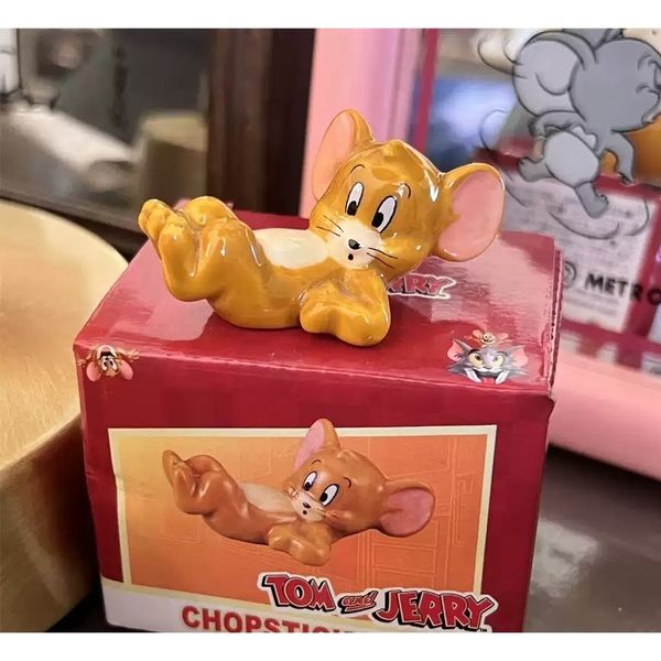 日本 Tom & Jerry 湯姆貓與傑利鼠 陶瓷筷架  手伴 公仔 擺件 扭蛋 收藏品｜嗨寶好選物