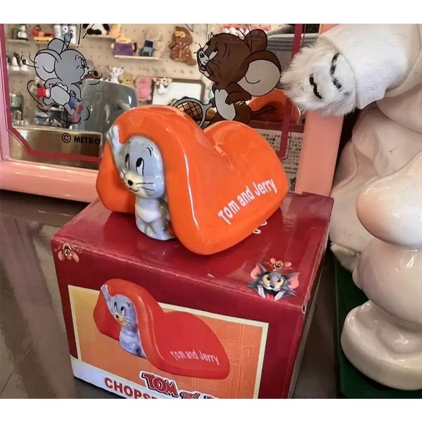 日本 Tom & Jerry 湯姆貓與傑利鼠 陶瓷筷架  手伴 公仔 擺件 扭蛋 收藏品｜嗨寶好選物