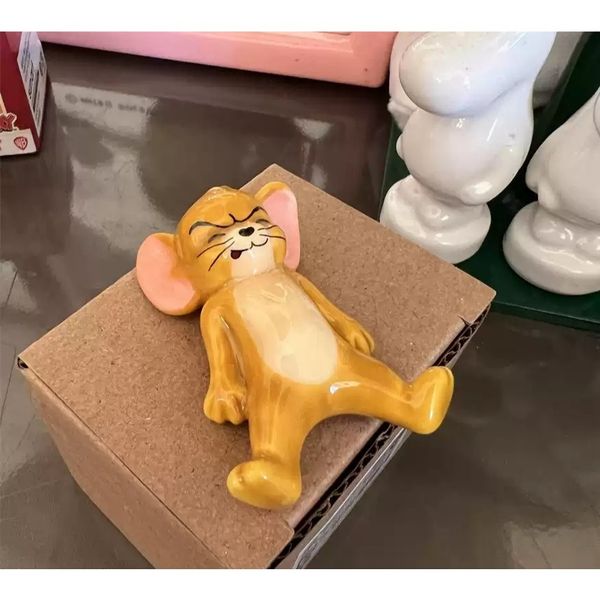 日本 Tom & Jerry 湯姆貓與傑利鼠 陶瓷筷架  手伴 公仔 擺件 扭蛋 收藏品｜嗨寶好選物