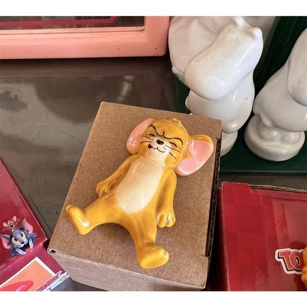 日本 Tom & Jerry 湯姆貓與傑利鼠 陶瓷筷架  手伴 公仔 擺件 扭蛋 收藏品｜嗨寶好選物