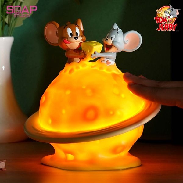  湯姆貓與傑利鼠 Tom and Jerry 貓與老鼠 小夜燈 傑利鼠 泰菲 起士月球 小燈 睡覺燈｜嗨寶好選物