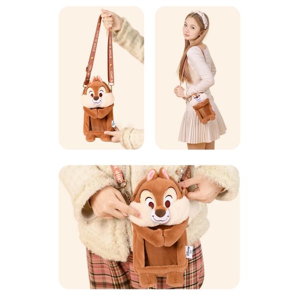 Disney 迪士尼 熊抱哥 奇奇蒂蒂 蜂蜜罐 斜背包 手機包 小包 收藏品 玩偶 抱枕｜嗨寶好選物