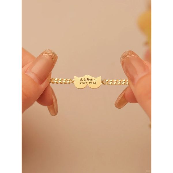 照片訂製  來圖訂製 手工打造 925銀手鍊 手鍊 貓貓 狗狗 孩子 手鍊 手環 紀念物｜嗨寶好選物