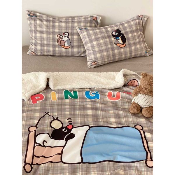 Pingu 仿羊羔絨毛毯子｜企鵝家族｜富山商店｜盲盒 手伴 公仔 擺件 收藏品｜嗨寶好選物