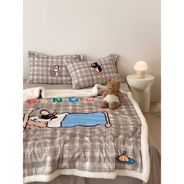 Pingu 仿羊羔絨毛毯子｜企鵝家族｜富山商店｜盲盒 手伴 公仔 擺件 收藏品｜嗨寶好選物