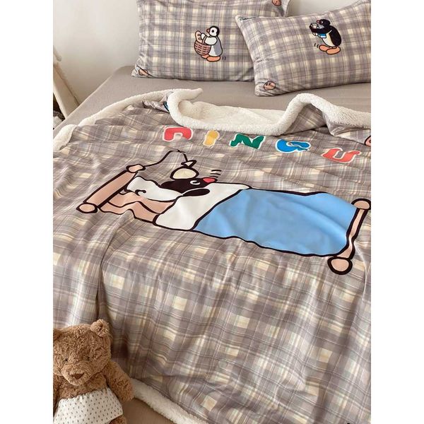 Pingu 仿羊羔絨毛毯子｜企鵝家族｜富山商店｜盲盒 手伴 公仔 擺件 收藏品｜嗨寶好選物