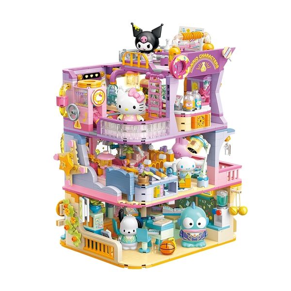 三麗鷗 學院積木系列 酷洛米 美樂蒂 凱蒂貓 大耳狗 帕恰狗 漢頓 積木玩具  娃娃屋 擺件｜嗨寶好選物