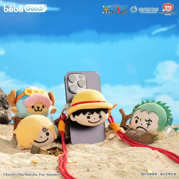 ONE PIECE 海賊王 航海王 毛絨手機背夾 手機掛繩 系列  手辦 潮玩 盒玩 公仔｜嗨寶好選物