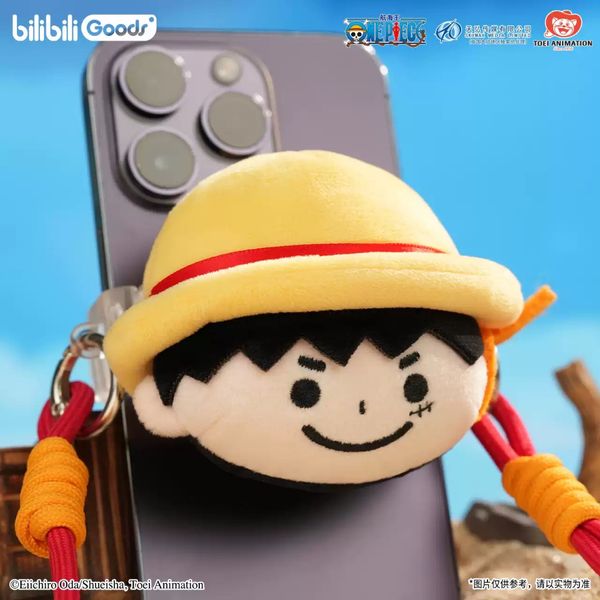 ONE PIECE 海賊王 航海王 毛絨手機背夾 手機掛繩 系列  手辦 潮玩 盒玩 公仔｜嗨寶好選物