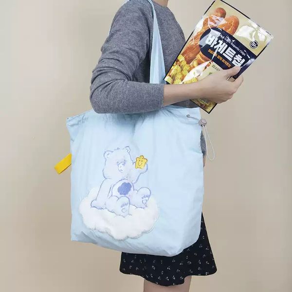 Carebears 愛心小熊 生活用品系列 刺繡包包 單肩包 抽繩 托特包 側背包 文書包｜嗨寶好選物