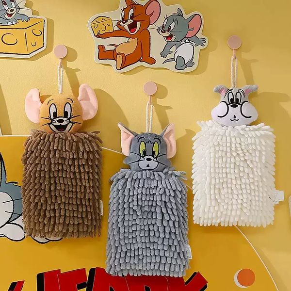  湯姆貓與傑利鼠 Tom and Jerry 貓與老鼠 生活用品系列 擦手巾 擦手布 雪尼爾擦手｜嗨寶好選物