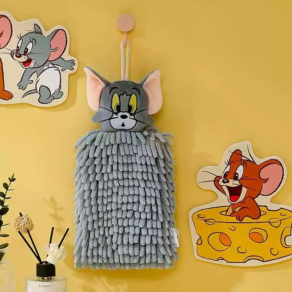  湯姆貓與傑利鼠 Tom and Jerry 貓與老鼠 生活用品系列 擦手巾 擦手布 雪尼爾擦手｜嗨寶好選物