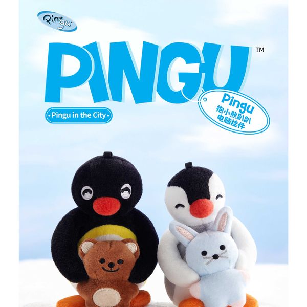 Pingu 企鵝家族 趴趴系列 電腦屏幕顯示器 掛件 毛絨公仔 手伴 公仔 擺件 收藏品｜嗨寶好選物