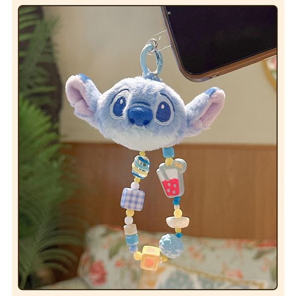Disney 迪士尼 史迪奇 可愛毛絨公仔 手機鏈 手腕掛繩 毛絨公仔 掛件 公仔 擺件 收藏品｜嗨寶好選物