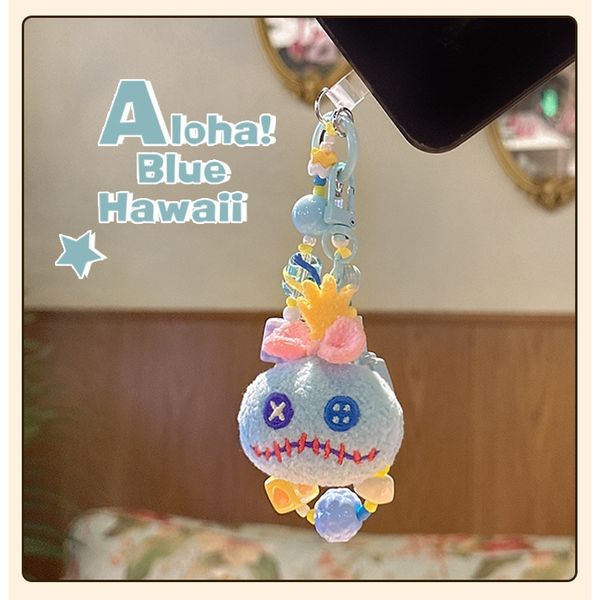 Disney 迪士尼 史迪奇 可愛毛絨公仔 手機鏈 手腕掛繩 毛絨公仔 掛件 公仔 擺件 收藏品｜嗨寶好選物